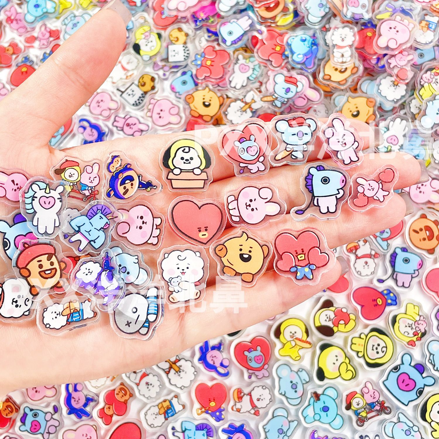 Cosplay Material For Prop - 100pcs BT21 BTS Potongan Akrilik Lapis