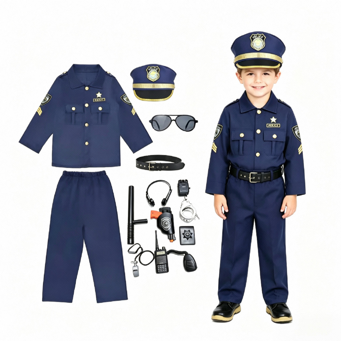 Kostum Cosplay Petugas Anak-an - Cosplay Prop Kit ulasan dan harga