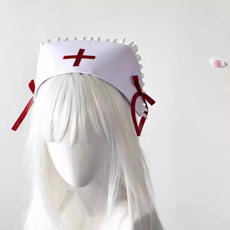 Topi Perawat Gaya Gothic Y2K y - Cosplay Prop Bow ulasan dan harga