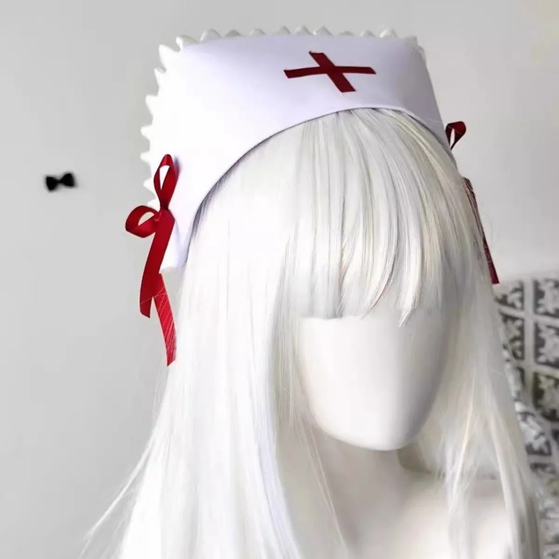 Topi Perawat Gaya Gothic Y2K y - Cosplay Prop Bow ulasan dan harga