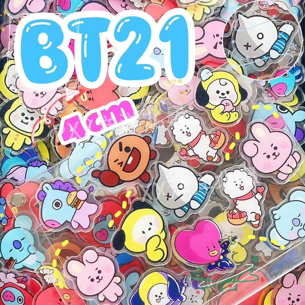100pcs BT21 BTS Potongan Akril - Cosplay Material For Prop ulasan dan harga