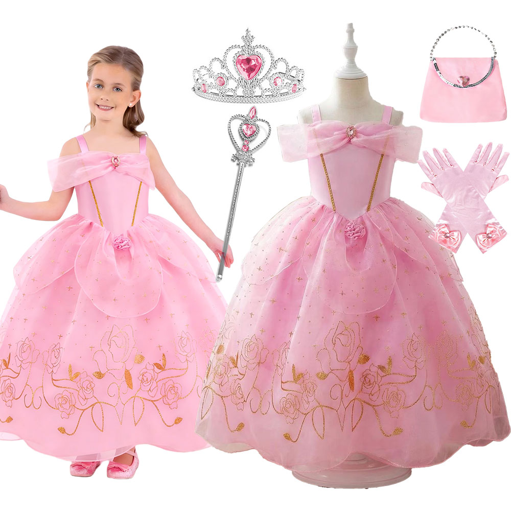 Gaun Putri Pink untuk Anak Per - Cosplay Prop Bow ulasan dan harga